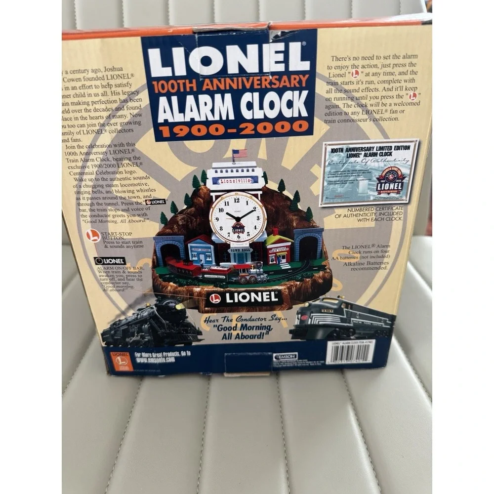 Lionel Trains 100th Anniversary Animated Talking Alarm Clock New